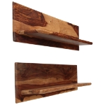 Mensole 2 pz 118x26x20 cm in Legno Massello di Sheesham