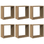 Mensole Parete a Cubo 6 pz Artigianale 30x15x30 cm Truciolato