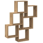 Mensola a Muro a Cubo Artigianale 78x15x93 cm Legno Multistrato