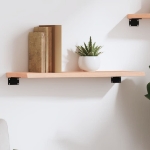 Ripiano a Parete 60x20x2 cm Legno Massello Rovere Non Trattato