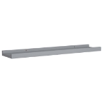 Mensole Loggia per Foto 2 pz Grigie 60x9x3 cm in MDF