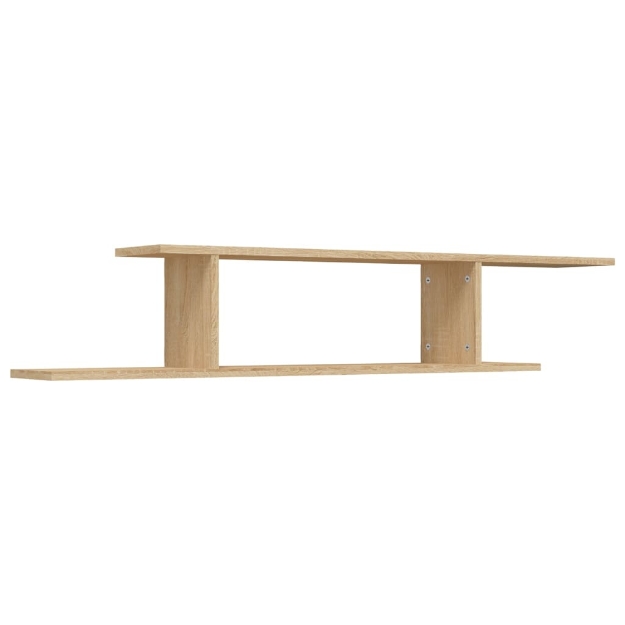 Scaffale TV Parete Rovere Sonoma 125x18x23 cm Legno Multistrato