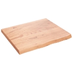 Ripiano Muro Marrone Chiaro 60x50x2 cm Massello Rovere Trattato