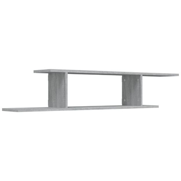 Scaffale TV Parete Grigio Sonoma 125x18x23 cm Legno Multistrato