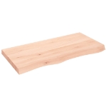 Ripiano a Parete 100x50x(2-6) cm Massello Rovere Non Trattato