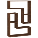 Mensole Parete 2pz Rovere Marrone 50x15x50 cm Legno Multistrato