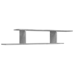 Scaffale TV Parete Grigio Cemento 125x18x23cm Legno Multistrato