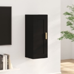 Armadietto a Muro Nero 35x34x90 cm in Legno Multistrato