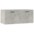 Mobile a Parete Grigio Cemento 80x36,5x35 cm Legno Multistrato