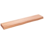 Ripiano Muro Marrone Chiaro 100x20x6cm Massello Rovere Trattato