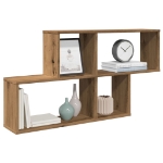 Scaffale a Parete Rovere Artigianale 100x18x53 cm Truciolato