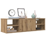 Armadietto a Muro Rovere Artigianale 101x30x29 cm in Truciolato