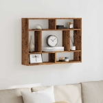 Mensola a Muro Legno Antico 75x16x55 cm in Legno Multistrato