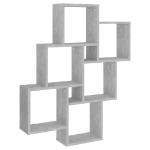Mensola Parete Cubo Grigio Cemento 78x15x93cm Legno Multistrato