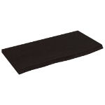 Ripiano Muro Marrone Scuro 60x30x2 cm Massello Rovere Trattato