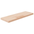 Ripiano 60x20x2,5 cm Legno Massello di Rovere Non Trattato