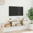 Scaffale TV Parete Rovere Artigianale 125x18x23 cm Truciolato