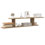 Scaffale TV Parete Rovere Artigianale 125x18x23 cm Truciolato
