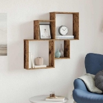 Mensola da Parete Legno Vecchio 80x15x78,5 cm Legno Multistrato