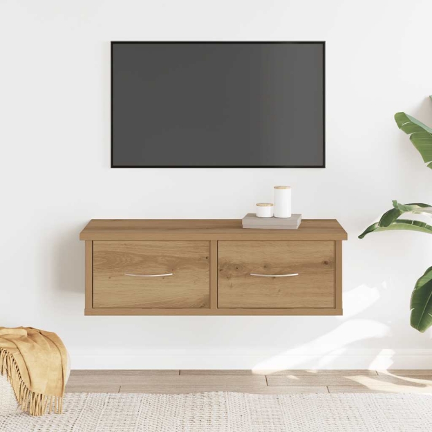 Armadietto a Muro Rovere Artigianale 60x26x18,5cm in Truciolato