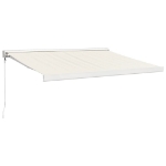 Tenda da Sole Retrattile Crema 3,5x2,5 m in Tessuto e Alluminio
