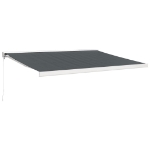 Tenda da Sole Retrattile Antracite 4x3 m in Tessuto e Alluminio