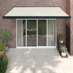 Tenda da Sole Retrattile Crema 3,5x2,5 m in Tessuto e Alluminio