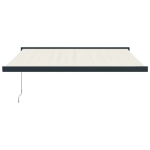 Tenda da Sole Retrattile Crema 3,5x2,5 m in Tessuto e Alluminio