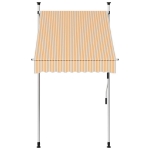 Tenda da Sole Retrattile Manuale 100 cm Strisce Arancio Bianche