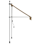 Tenda da Sole Retrattile Manuale 100 cm Strisce Arancio Bianche
