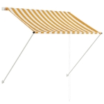 Tenda da Sole Retrattile 100x150 cm Giallo e Bianco