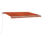 Tenda Automatica Sensore Vento e LED 450x300 cm Arancio Marrone