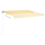 Tenda da Sole Retrattile Automatica 450x350 cm Gialla e Bianca