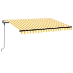 Tenda da Sole Retrattile Automatica 350x250 cm Gialla e Bianca