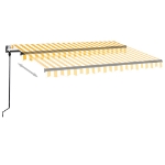 Tenda da Sole Retrattile Automatica 350x250 cm Gialla e Bianca