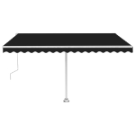 Tenda Sole Retrattile Automatica con Palo 450x350 cm Antracite