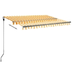 Tenda Automatica con Sensore Vento LED 300x250 cm Gialla Bianca