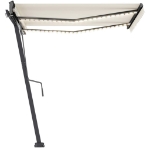 Tenda Automatica con Sensore Vento e LED 350x250 cm Crema