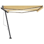 Tenda Automatica con Sensore Vento LED 400x300 cm Gialla Bianca