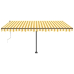 Tenda Automatica con Sensore Vento LED 400x300 cm Gialla Bianca