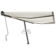 Tenda da Sole Retrattile Manuale con LED 400x350 cm Crema