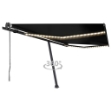 Tenda Automatica con Sensore Vento e LED 400x350 cm Antracite