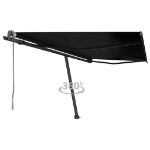 Tenda Sole Retrattile Automatica con Palo 400x350 cm Antracite