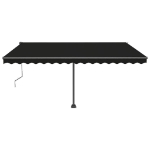 Tenda Sole Retrattile Automatica con Palo 400x350 cm Antracite