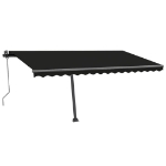 Tenda Sole Retrattile Automatica con Palo 400x350 cm Antracite