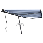 Tenda Retrattile Manuale con Palo 450x350 cm Arancione Marrone