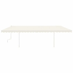 Tenda da Sole Retrattile Manuale con LED 6x3 m Crema