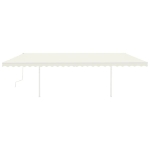 Tenda da Sole Retrattile Manuale con LED 6x3,5 m Crema
