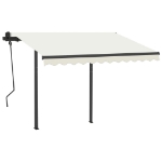 Tenda da Sole Automatica Sensore Vento e LED 3,5x2,5 cm Crema