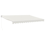 Tenda da Sole Retrattile Crema 4,5x3 m in Tessuto e Alluminio